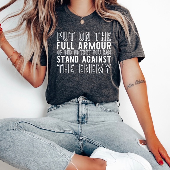 Hand Crafted Tops - Christian T-shirt Quotes, Religious Shirt, Faith Shirt